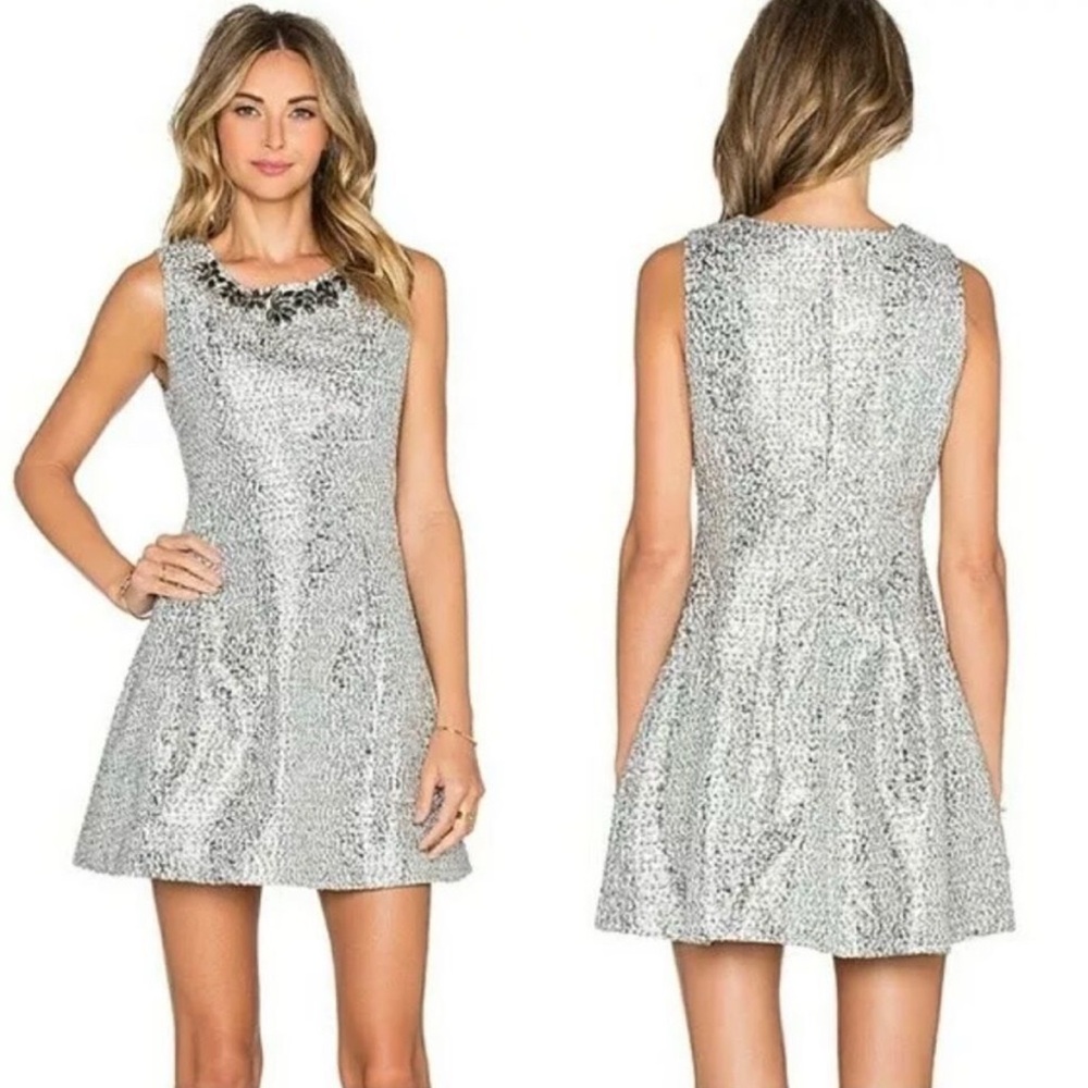 J.O.A. Silver Sleeveless Dress